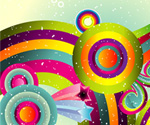 Colored Retro World Free Art Design